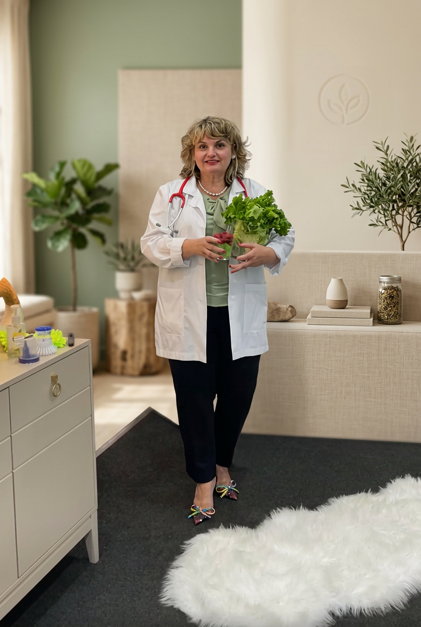 Daniela, holistic wellness practitioner, in her Chicago practice